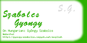 szabolcs gyongy business card
